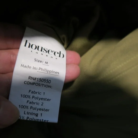 House of CB Myrna Olive Corset Satin Slip Dress Timeless Elegant - Picture 13 of 14